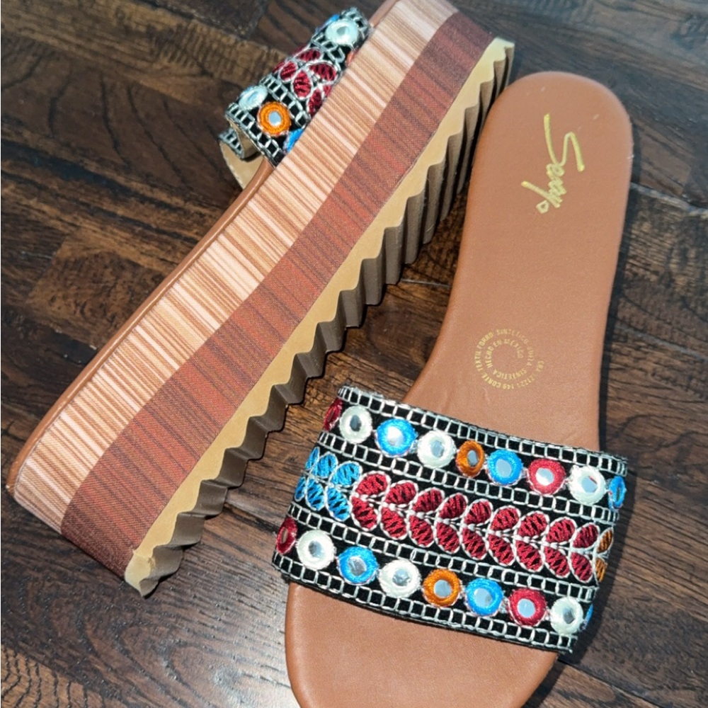 Colorful Platform Sandals